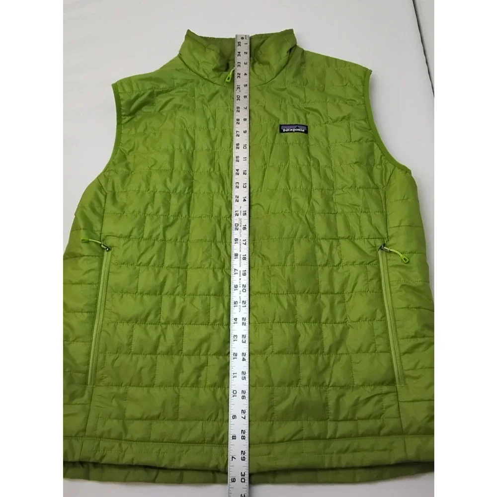 Patagonia Nano Puff Vest Men's XL Lime Green Insulated Active Wear #Z5766